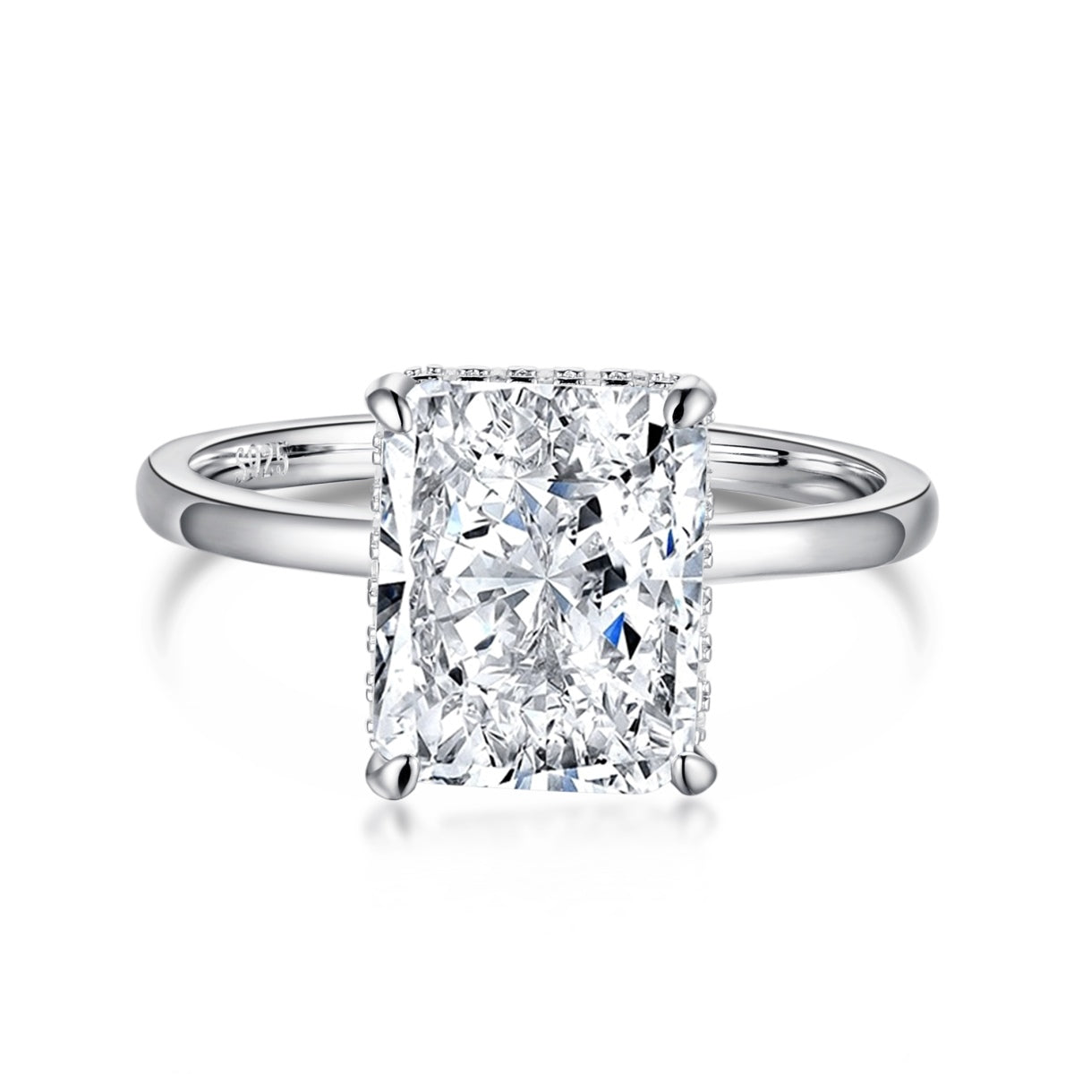 [⭐Lucky Jewelry]4.0 Carat Ornate Enchanting Radiand Cut Banquet Ring