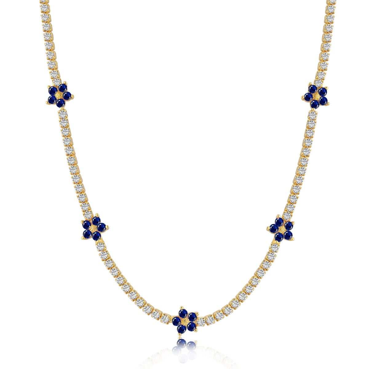 [⭐Lucky Jewelry]Luxurious Colorful Flower Tennis Necklace