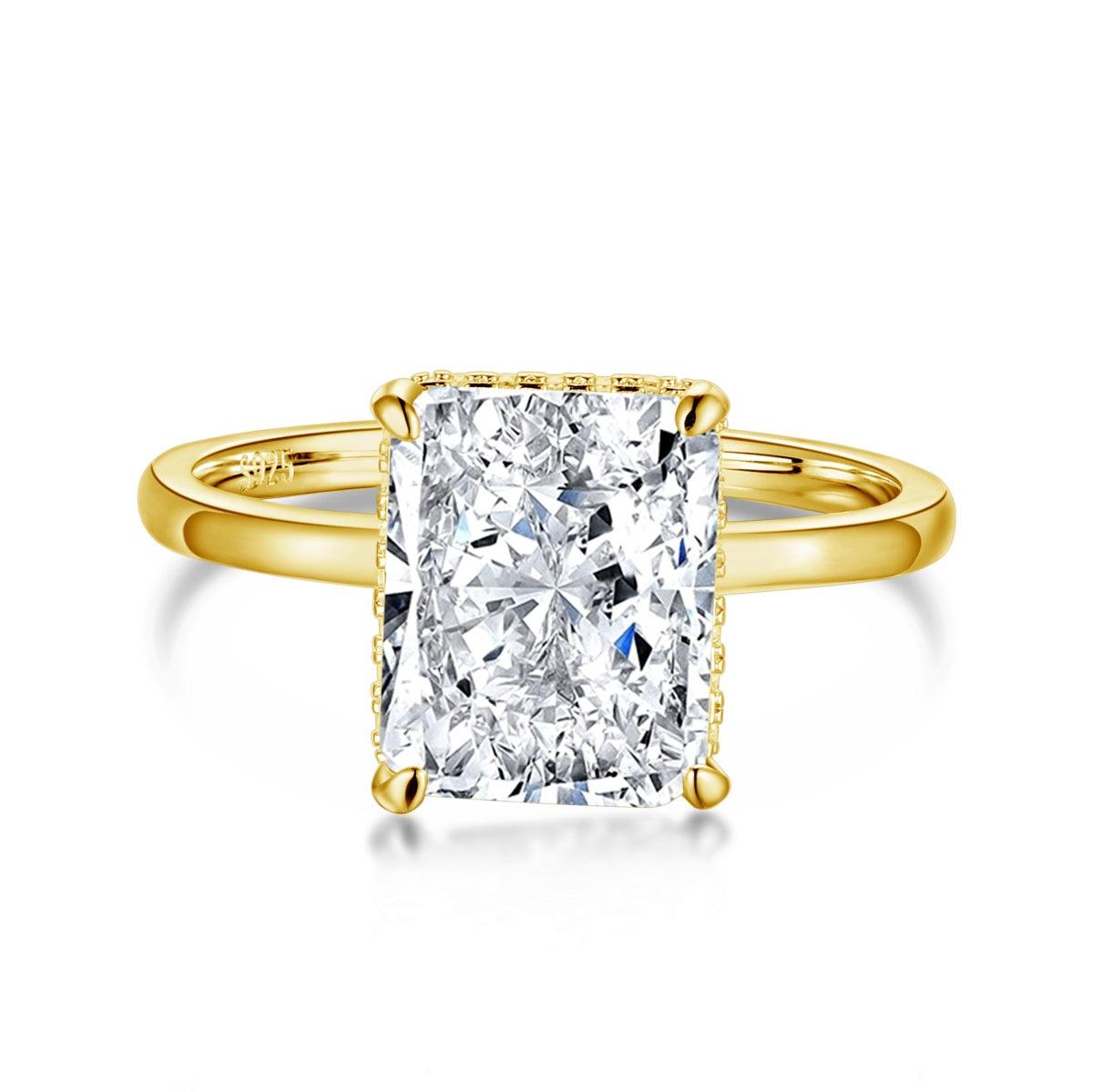 [⭐Lucky Jewelry]4.0 Carat Ornate Enchanting Radiand Cut Banquet Ring