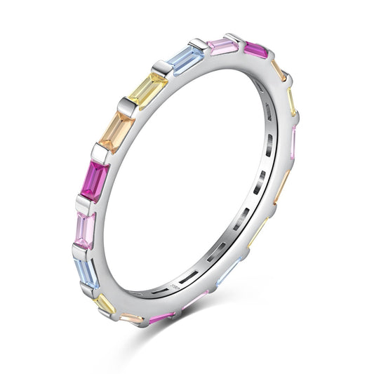[⭐Lucky Jewelry]Exquisite Multicolored Emerald Cut Daily Ring