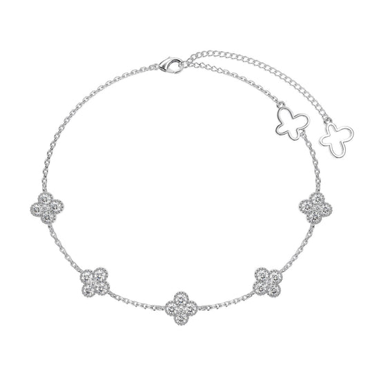 [⭐Lucky Jewelry]Four-Leaf Clover Hollow Butterfly Bracelet