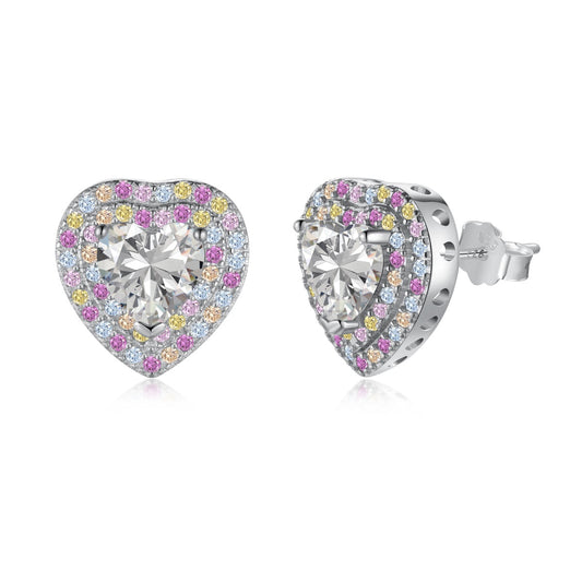 [⭐Lucky Jewelry]Dazzling Heart Shape Lover Earrings