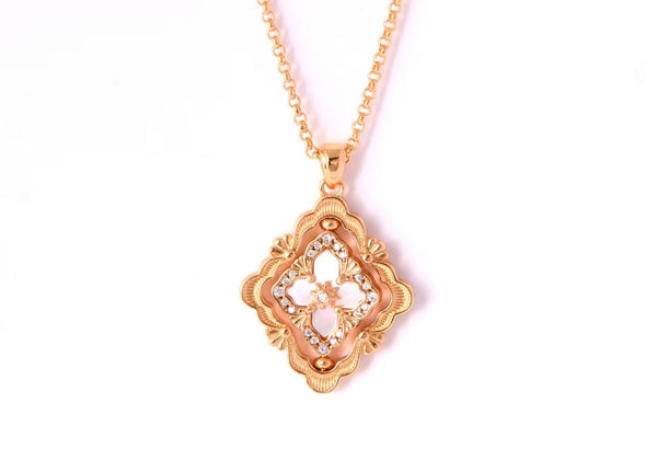 [⭐Lucky] B.C.L ENAMEL ROTATING SINGLE-DIAMOND NECKLACE（Various colors）