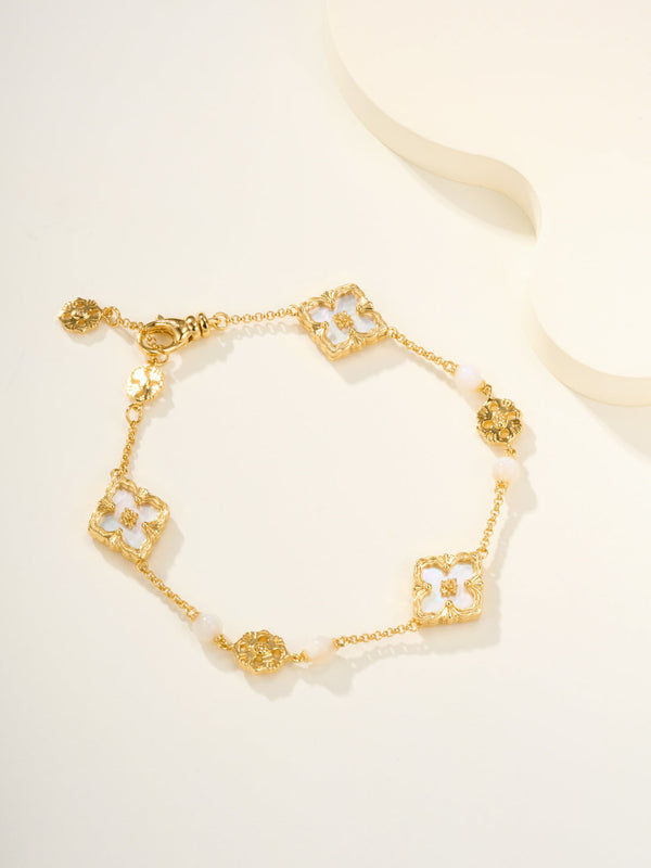 [⭐Lucky]B.C.L ENAMELED Three-Flower Bracelet（Trumpet)