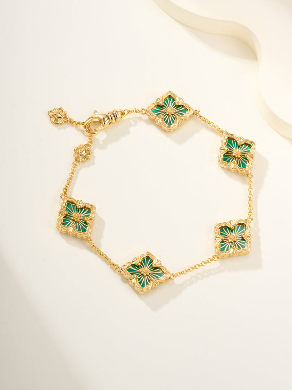 [⭐Lucky]B.C.L ENAMELED Five-Flower Bracelet（Various Colors)
