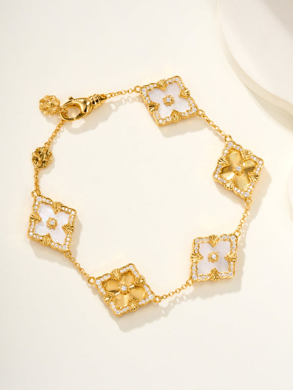 [⭐Lucky]B.C.L ENAMELED Five-Flower Bracelet（Various Colors) BIG SIZE