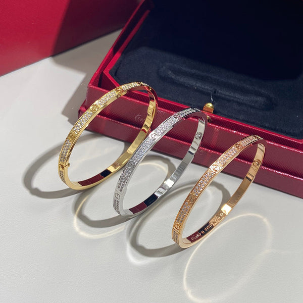 [⭐Lucky]LOVE BRACELET 3.65MM DIAMOND-PAVED