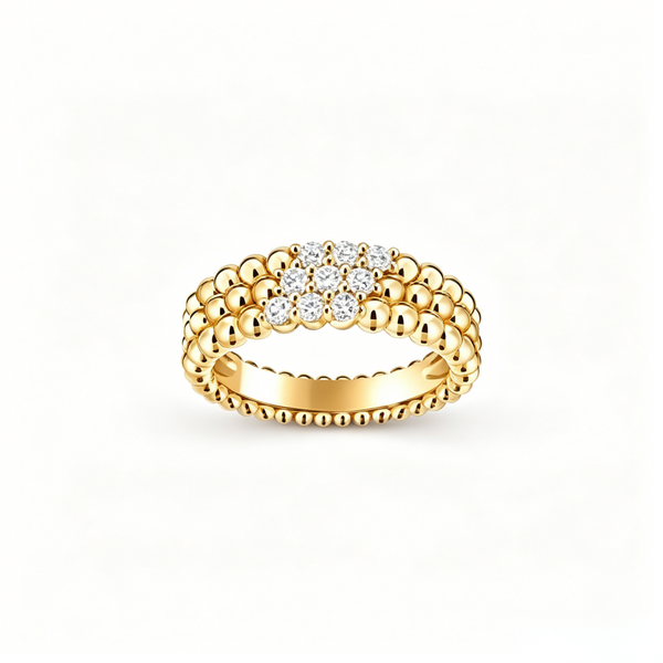 [⭐Lucky] THREE-ROW DIAMOND RING